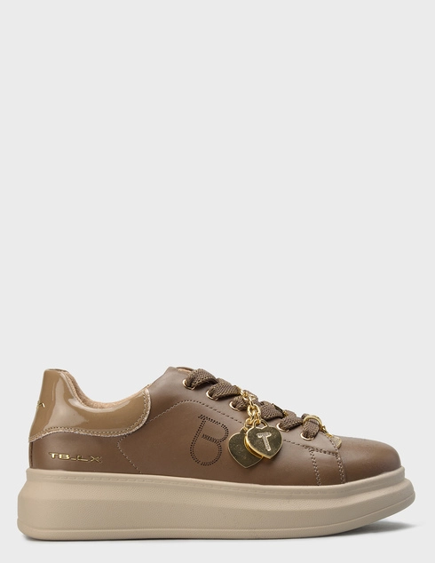 женские коричневые кожаные Кеды Tosca Blu SF2501S013_brown - фото-5