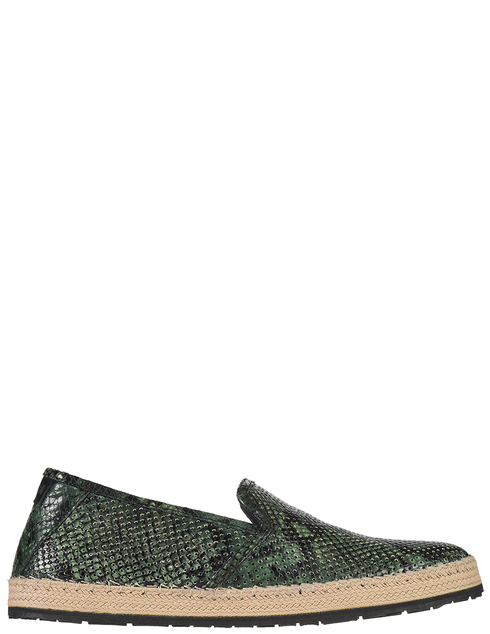 мужские зеленые кожаные Эспадрильи Roberto Cavalli 4287_green - фото-5
