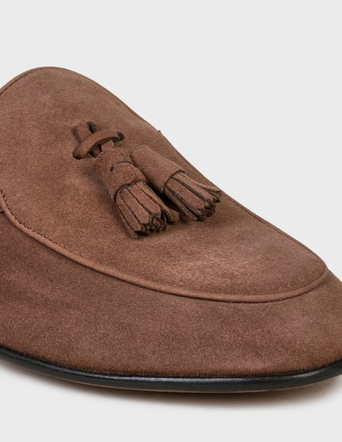 мужские коричневые замшевые Лоферы Santoni SMCHO17573LA3SYKSC33-brown - фото-5