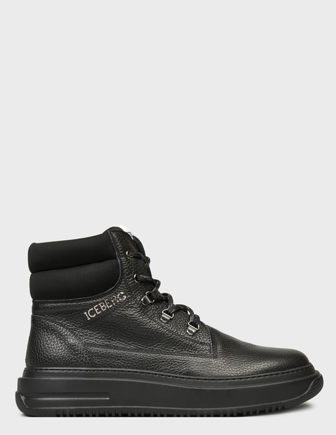 мужские черные кожаные Ботинки Iceberg 23IIU164302 - фото-5