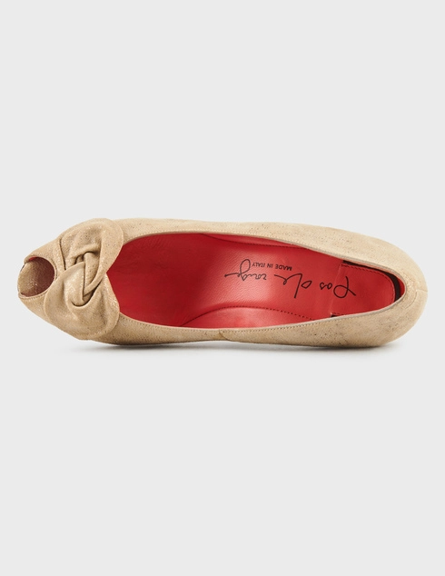бежевые женские Туфли Pas De Rouge 852_beige 8900 грн