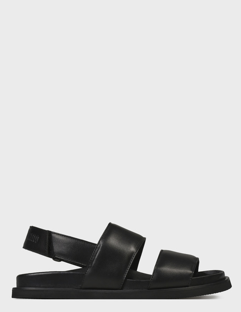мужские черные кожаные Сандалии John Galliano 14608A - фото-5