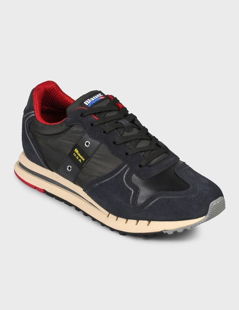 синие Кроссовки Blauer 01-SUP-blue