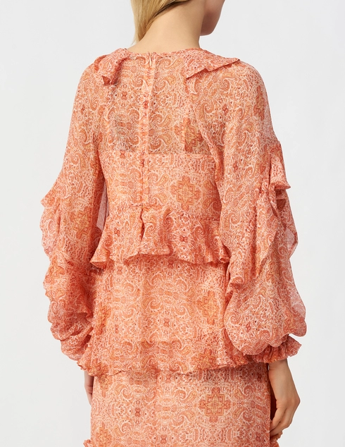 Thurley TH-SS19-TO1592-MARMARA-BLOUSE-coral фото-3