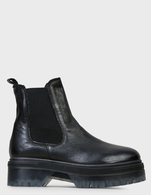 женские черные кожаные Ботинки Sono Italiana 46414-black - фото-5