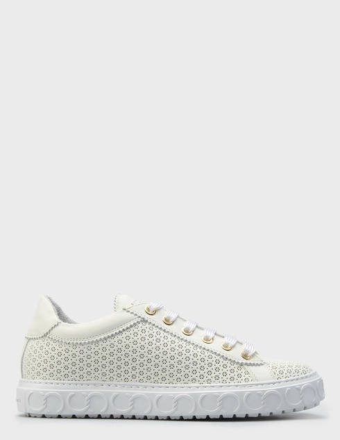 женские белые кожаные Кеды Cesare Casadei 50204_white - фото-5