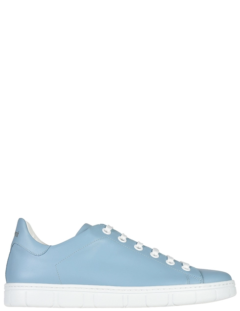 мужские голубые кожаные Кеды A.Testoni 70421-19-blue - фото-5