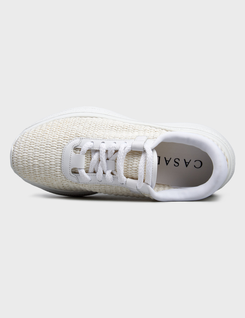белые женские Кроссовки Casadei 905_beige 15986 грн