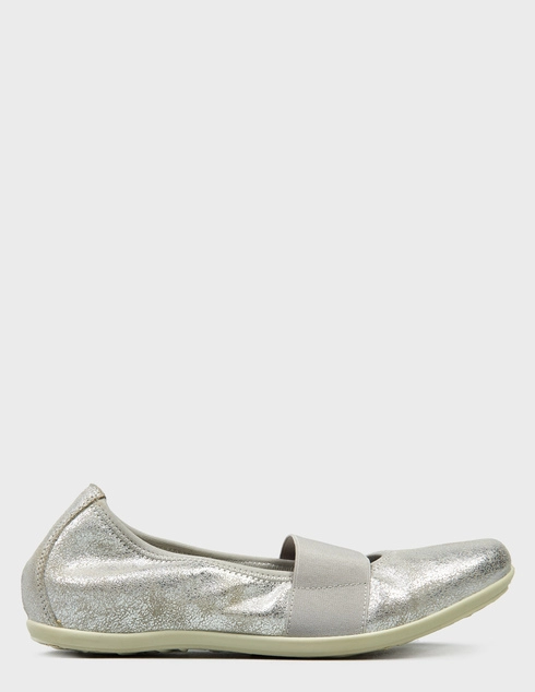 женские серебряные кожаные Балетки Imac 72300_silver - фото-5