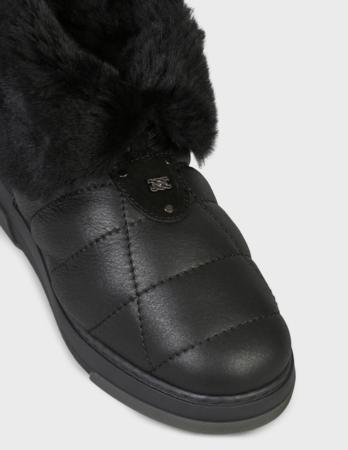 женские черные кожаные Ботинки Casadei AGR-887-021-black - фото-5