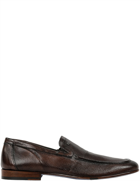 мужские коричневые кожаные Лоферы Mario Bruni 62104 - фото-5