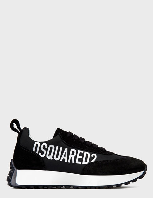 женские черные текстильные Кроссовки Dsquared2 75630-R_black - фото-5