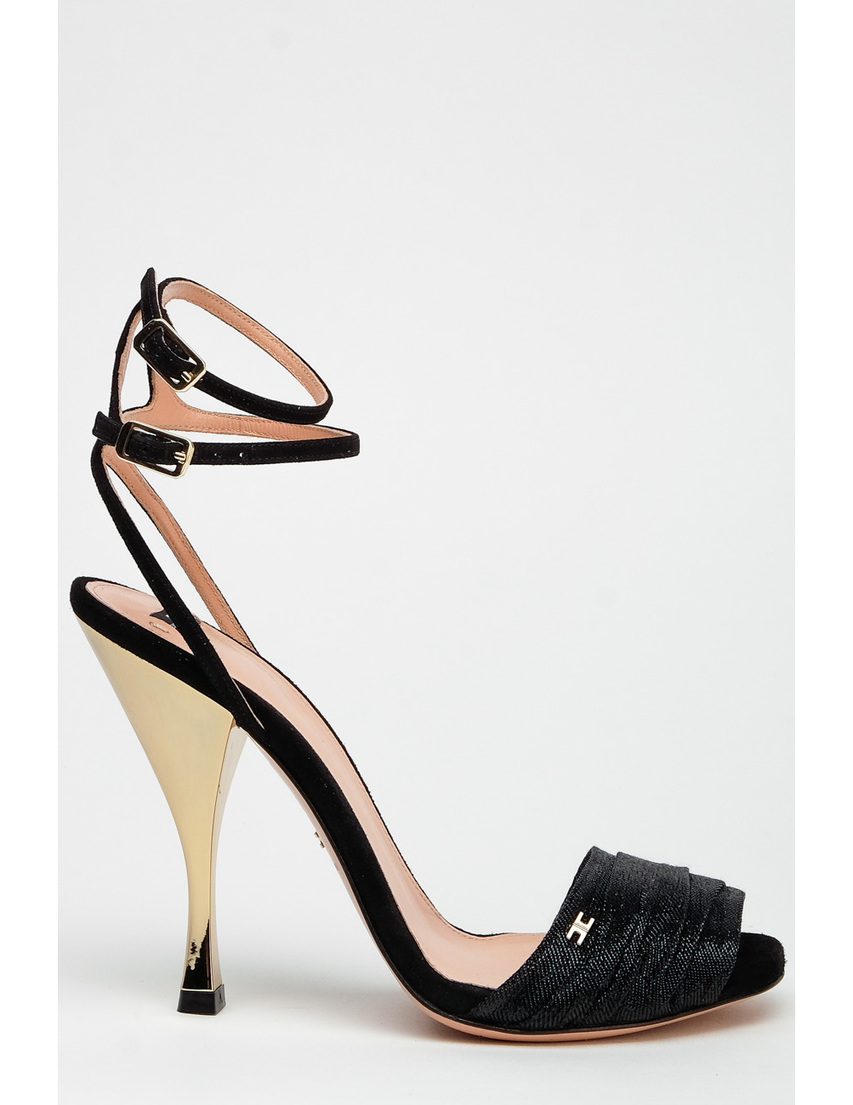 женские черные Босоножки Elisabetta Franchi SA99F02E2 - фото-6