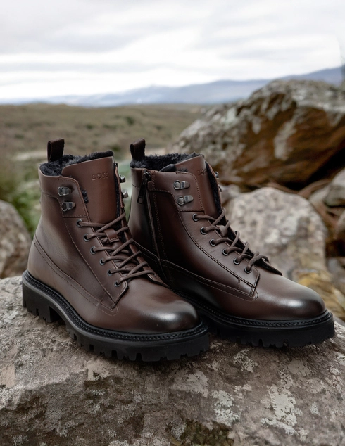 мужские коричневые Ботинки Boss 5055257010232520-201 - фото-6