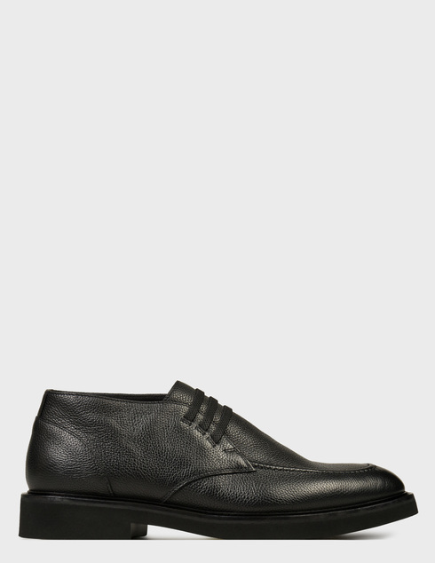 мужские черные кожаные Полуботинки	 Doucal'S AGR-3246-black - фото-5