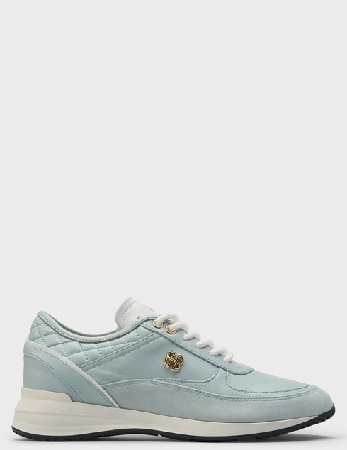 женские голубые кожаные Кроссовки Helena Soretti Donna-2603_blue - фото-5