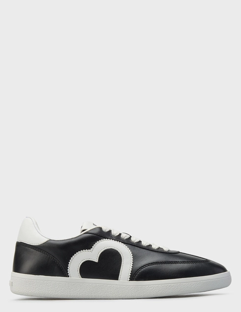 женские черные кожаные Кеды Love Moschino JA15112G0NIA100A_black - фото-5