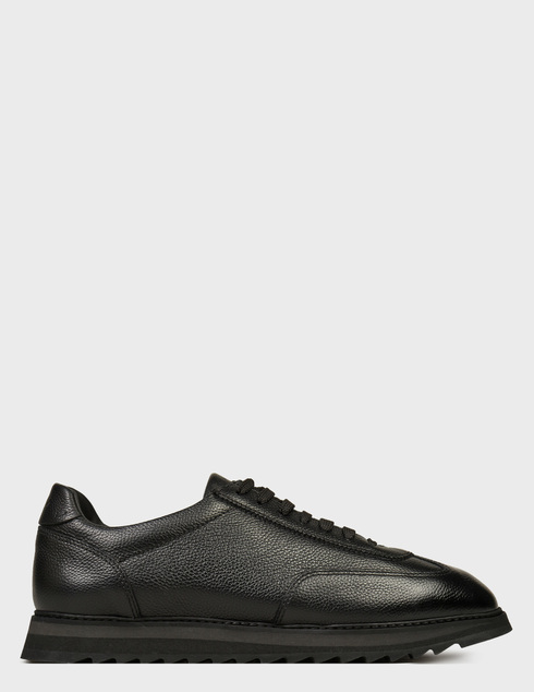 мужские черные кожаные Кроссовки Doucal'S 2880_black - фото-5