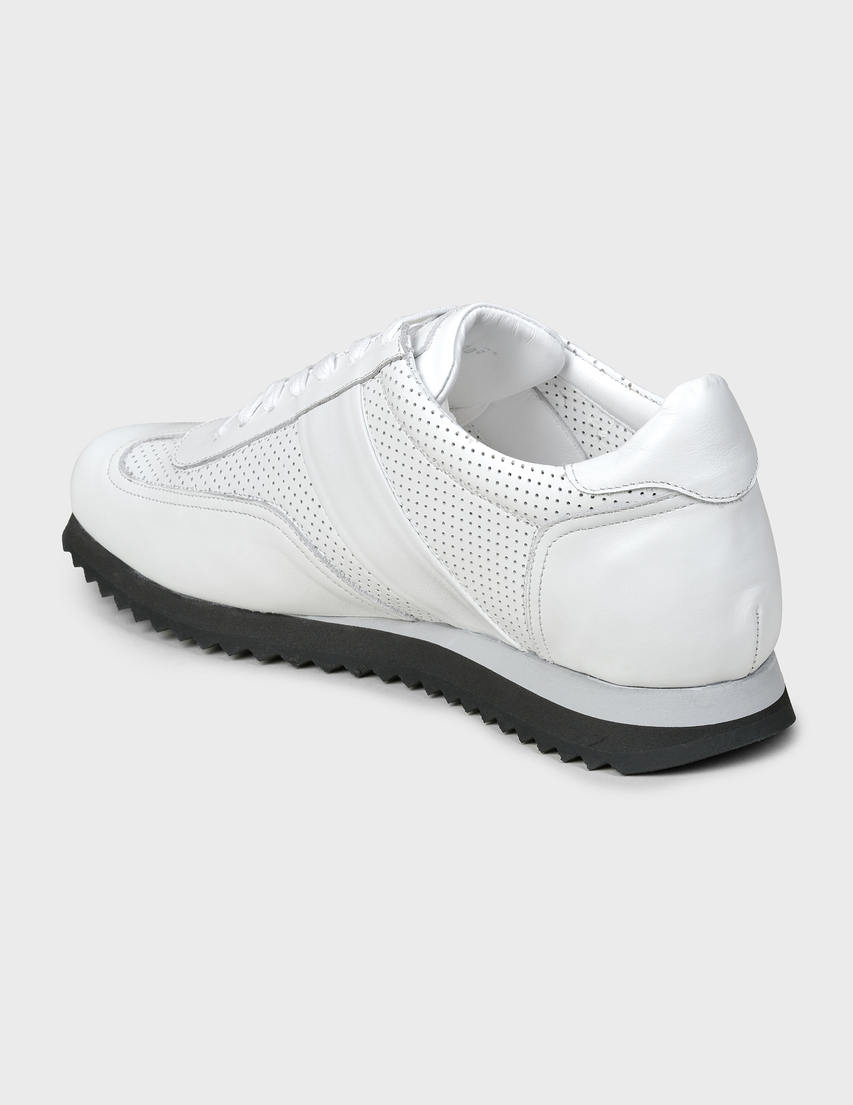 мужские белые Кроссовки Pellettieri di Parma 298009-14-148-white - фото-2