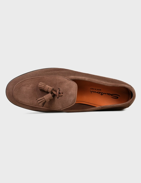коричневые мужские Лоферы Santoni SMCHO17573LA3SYKSC33-brown 13725 грн