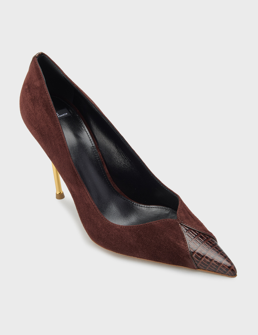 женские коричневые Туфли Elisabetta Franchi SA-78L-56E2-V600-EA3 - фото-2