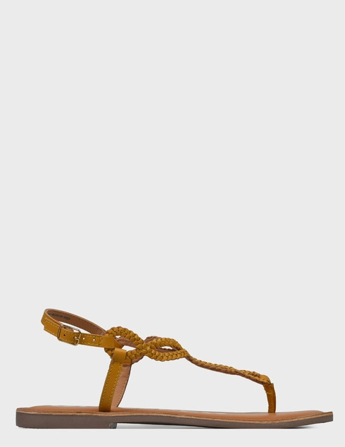 женские желтые кожаные Сандалии Gioseppo 59812-P-mostaza-yellow - фото-5