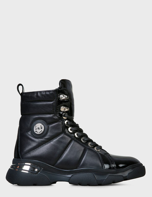 женские черные кожаные Ботинки Lab Milano 1290-black - фото-5