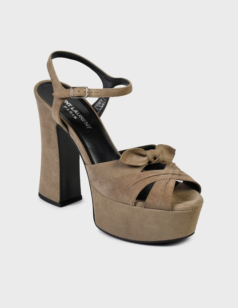 коричневые Босоножки Saint Laurent Paris 4782-brown
