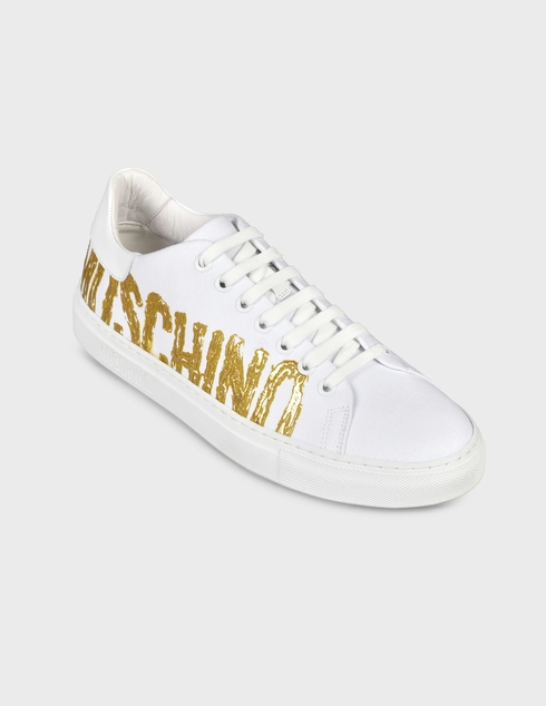 белые Кеды Moschino MOS_BIANCOGOLD-gold