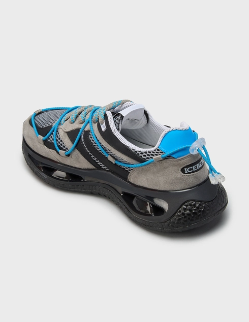 мужские серые Кроссовки Iceberg 1855-Blu-mix_gray - фото-2