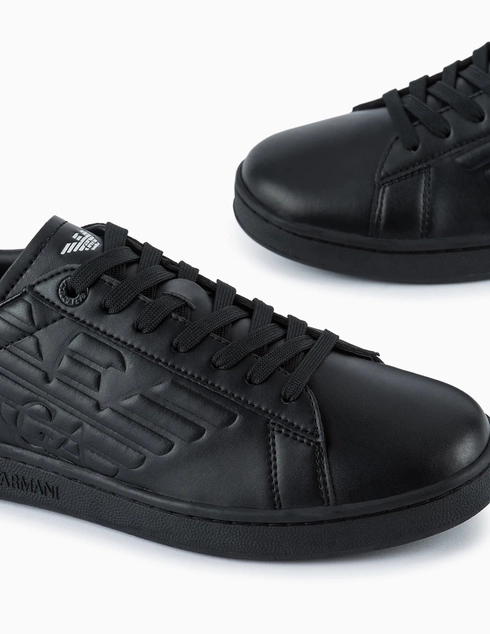 черные мужские Кеды Ea7 Emporio Armani ms166_black 7560 грн