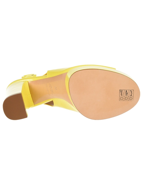 женские желтые лакированные Босоножки Casadei 303-yellow - фото-5