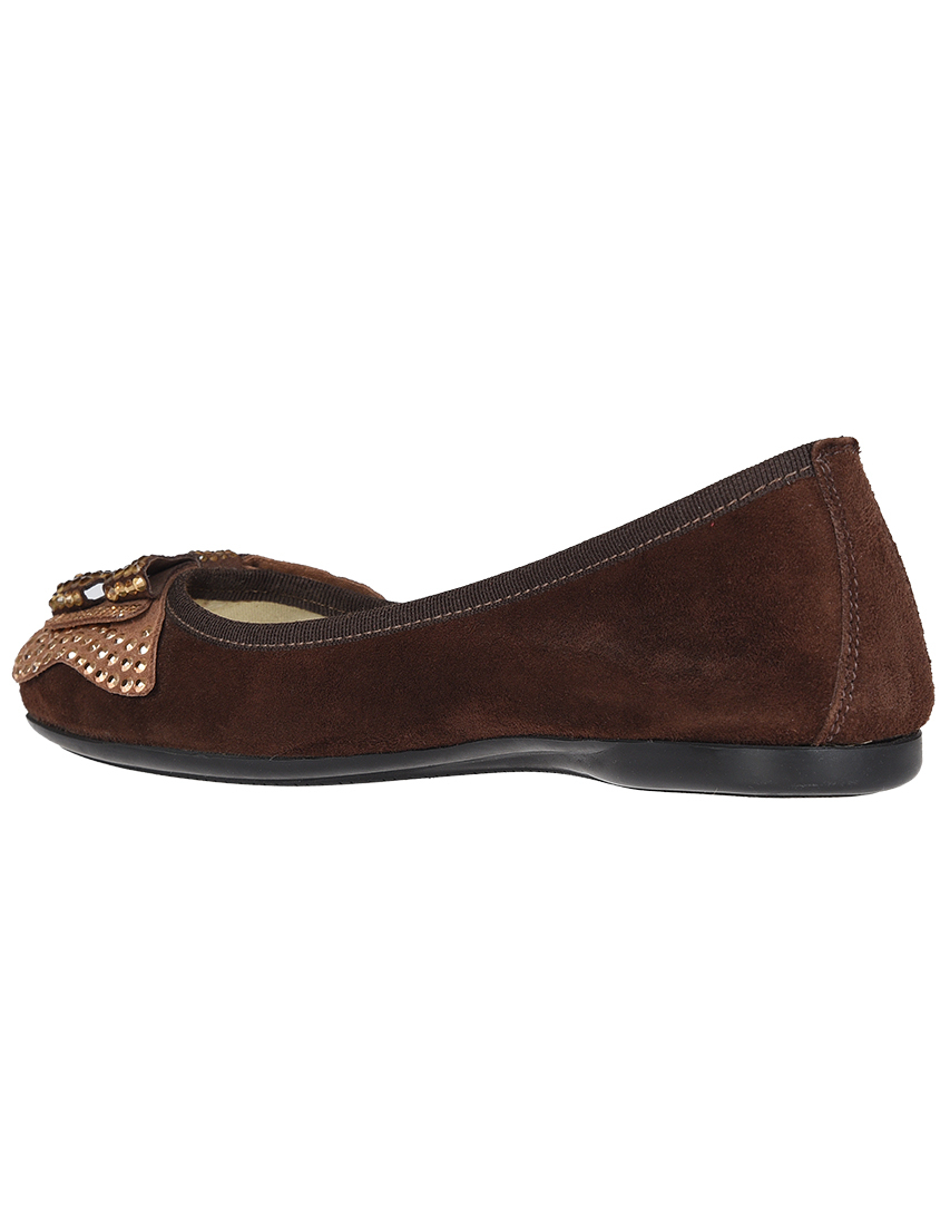 женские коричневые Балетки Ballerina 758_brown - фото-2