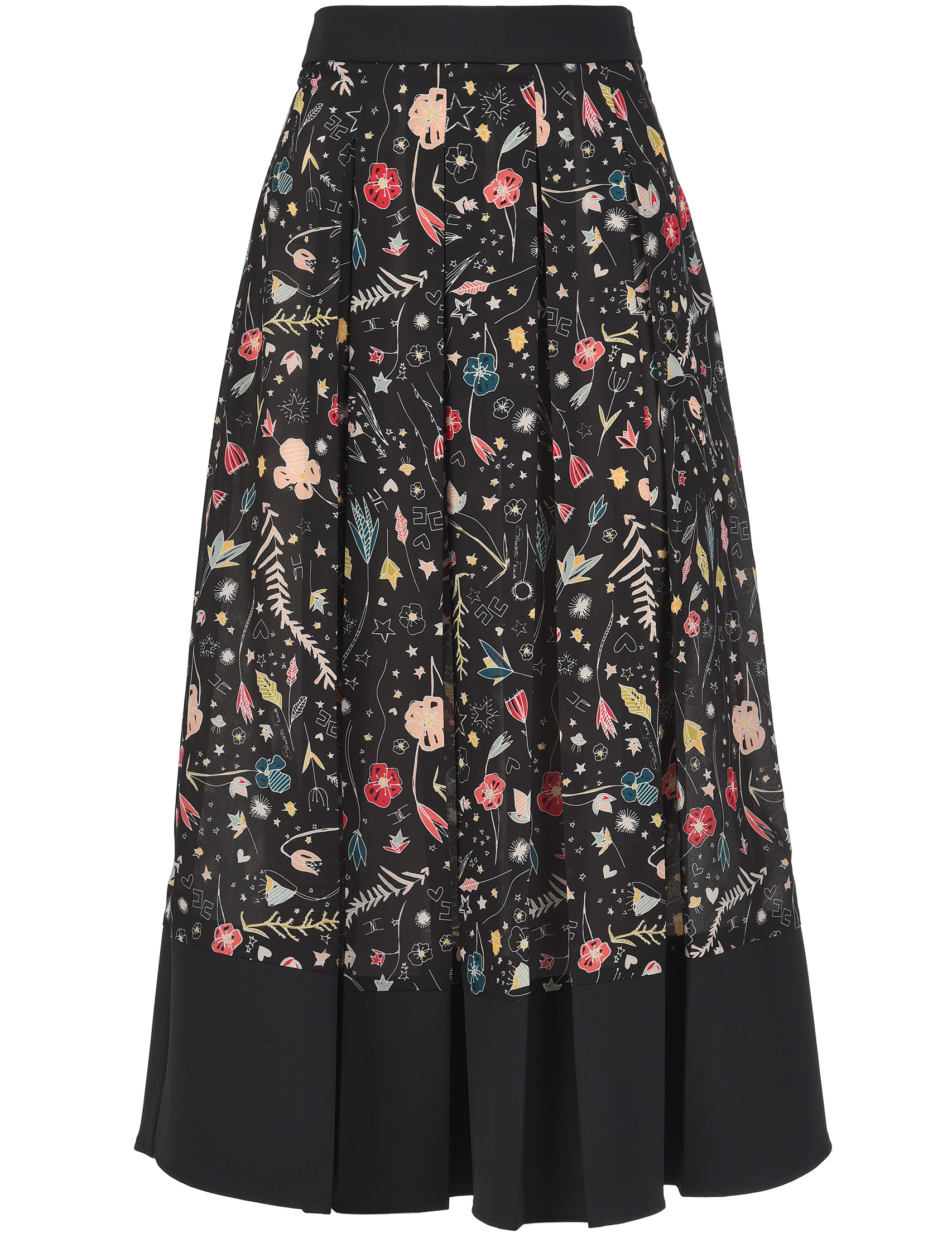 

Юбка, Черный;принт