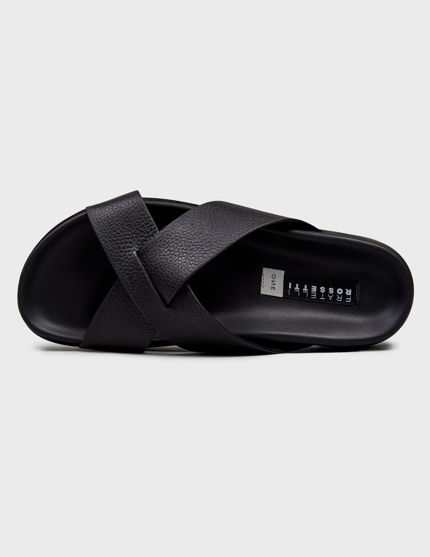 черные мужские Шлепанцы Fratelli Rossetti 47141_black 12854 грн