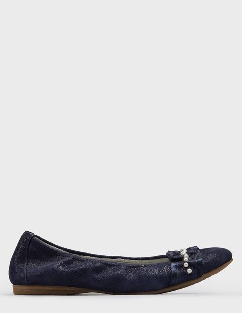 женские синие замшевые Балетки Tamaris 1-22126-20-899_blue - фото-5