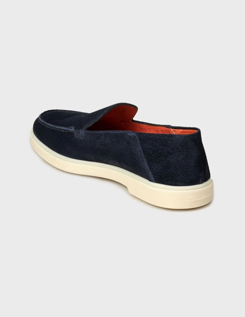 женские синие Лоферы Santoni WUYA58673TISCPYLU60-blue - фото-2