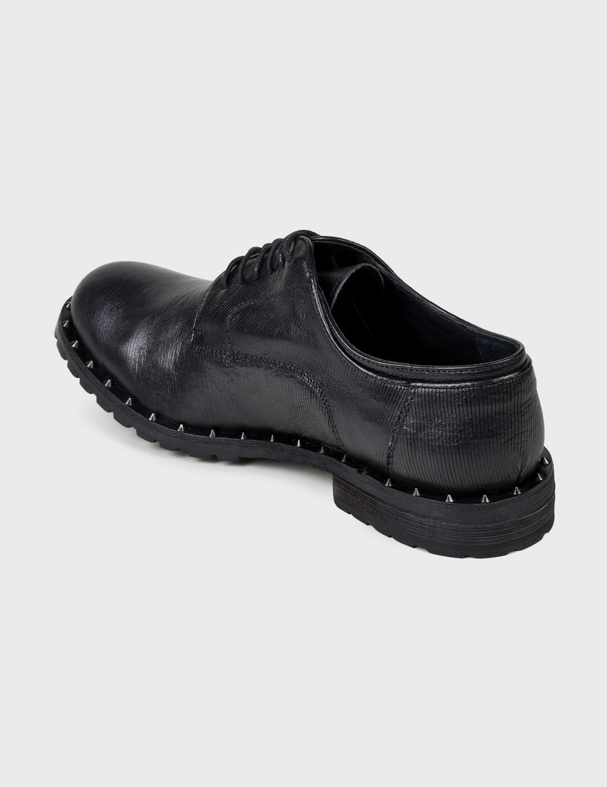 мужские черные Дерби Frankie Morello AAMS8034DY-N01-black - фото-2