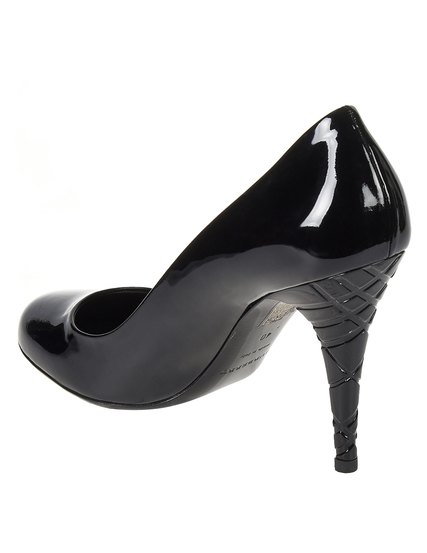женские черные Туфли Burberry BURB_LAK-black - фото-2