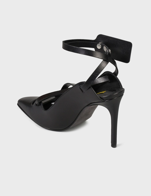женские черные Босоножки Off-White 4797-black - фото-2