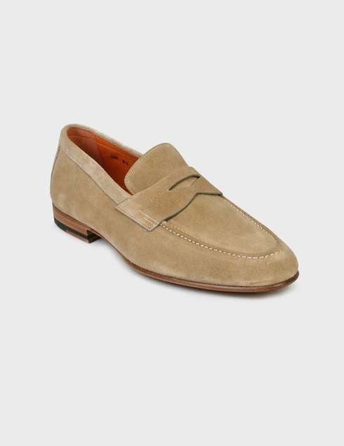бежевые Лоферы Santoni SMCNC17511LA3ESVUE40-beige