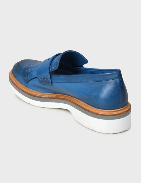 женские синие Лоферы Santoni WUSH56968HQMSLGAU34-blue - фото-2