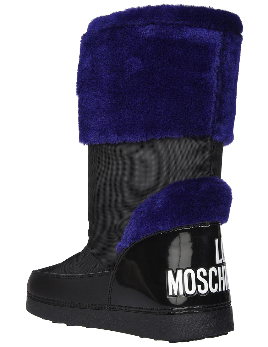 женские черные Сапоги Love Moschino MOS8614_black - фото-2