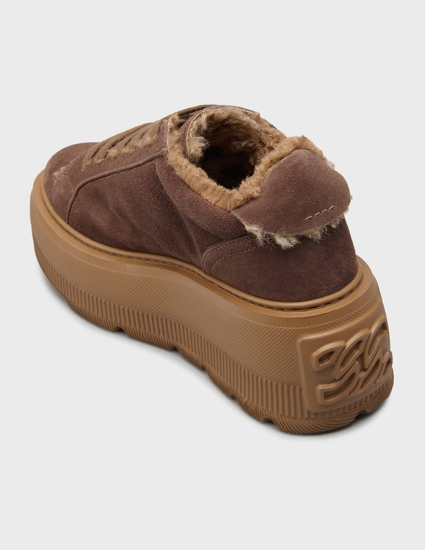 женские коричневые Кеды Casadei 924_brown - фото-2