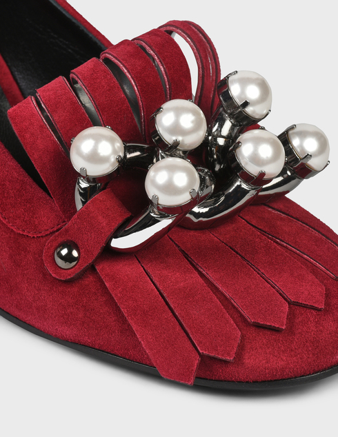 женские бордовые замшевые Туфли Casadei 207-bordo - фото-5