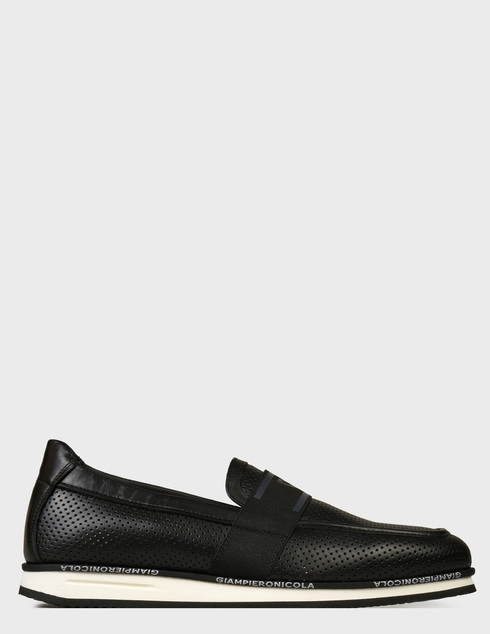 мужские черные кожаные Туфли Giampiero Nicola M40257_black - фото-5