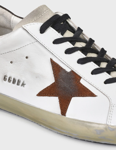 мужские белые кожаные Кеды Golden Goose Deluxe Brand SGMF00102-F002149-10795-white - фото-5