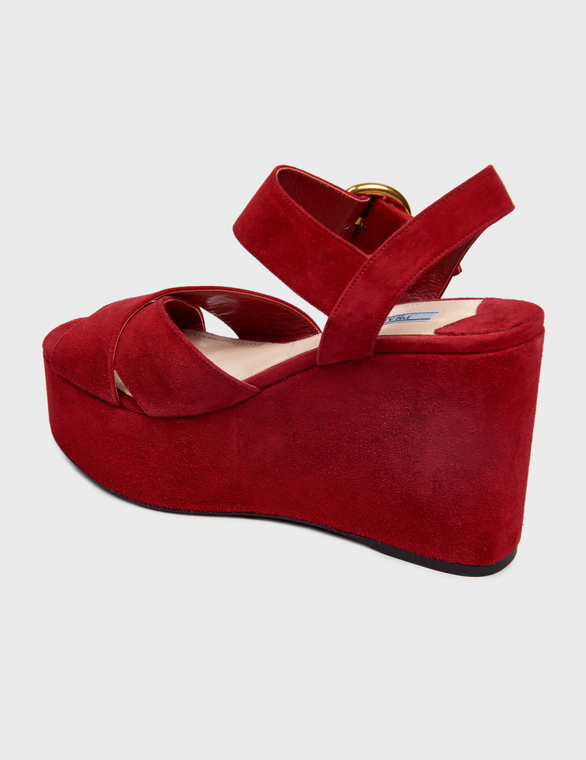женские красные Босоножки Prada IXZ523-Rosso_red - фото-2