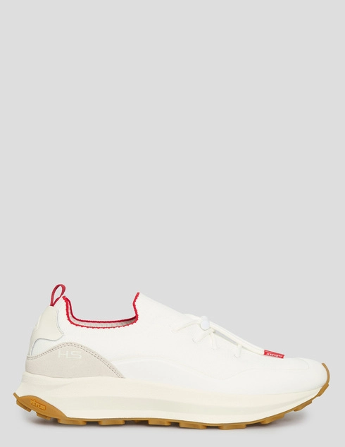 мужские белые текстильные Кроссовки Hackett London HMS21447-800_white - фото-5