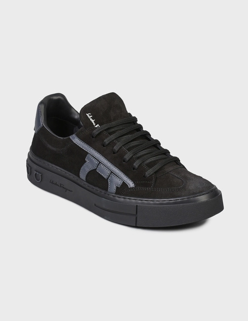 черные Кеды Salvatore Ferragamo BORG2-black